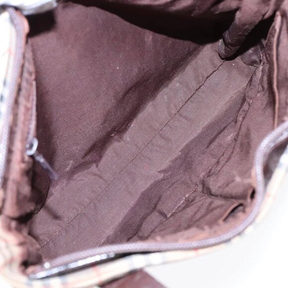 BURBERRY Nova Check Tote Bag Canvas Beige Auth 91273 - Picture 10 of 16